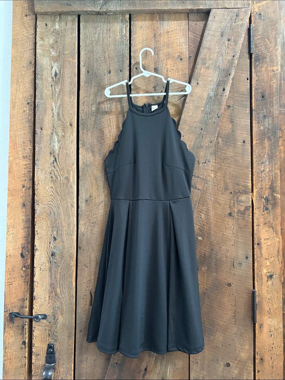 Women’s Black Halter Fit & Flare Dress